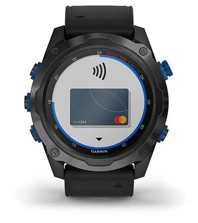Комплект умные часы Garmin Descent MK2I, титановые с DLC-покрытием и черным ремешком + датчик Descent T1