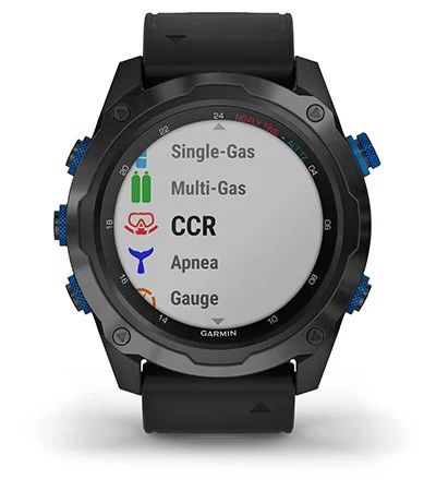Комплект умные часы Garmin Descent MK2I, титановые с DLC-покрытием и черным ремешком + датчик Descent T1