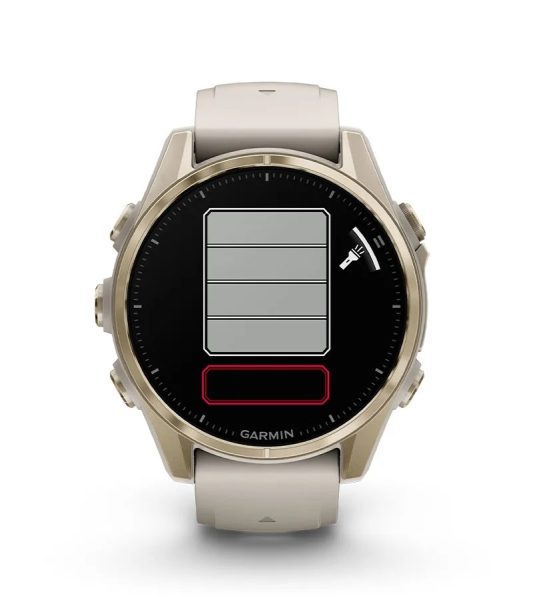 Умные часы Garmin Fenix 8, 43 мм, AMOLED, Sapphire Soft Gold with fog Gray/Dark sandstone silicone band